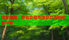 探索暗网：匿名交易与信息交流的秘密平台