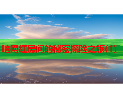 暗网红房间的秘密探险之旅(1)