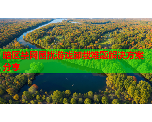 暗区禁网困扰游戏卸载难题解决方案分享