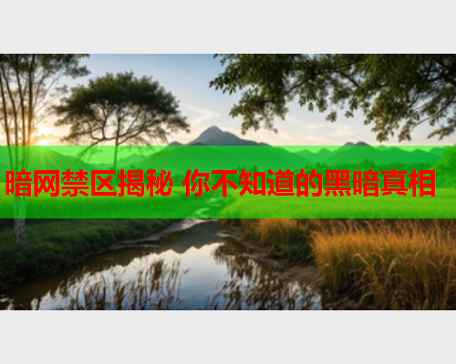 暗网禁区揭秘 你不知道的黑暗真相